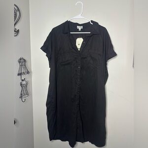 Wonderly Black Button-Up Dress size XXL Casual Fall